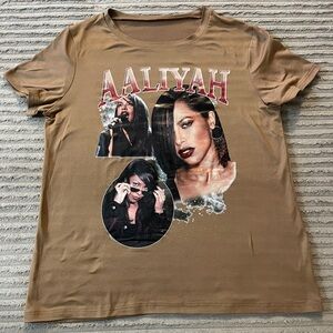 Aaliyah Graphic Women's Tan T-Shirt